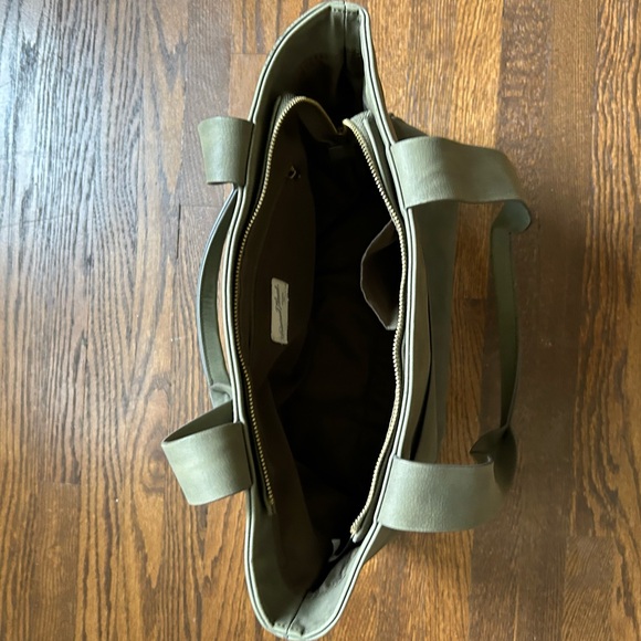 Green faux suede tote from Target. - Picture 2 of 3
